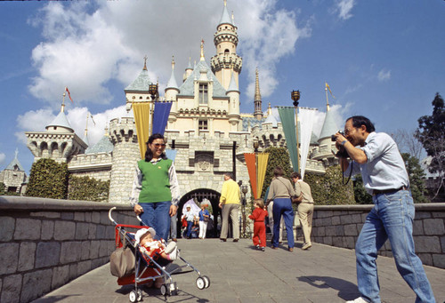 Japanese tourists at Disneyland