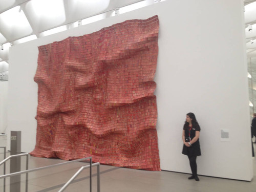 Red Block by El Anatsui