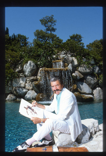 Leroy Neiman sketching