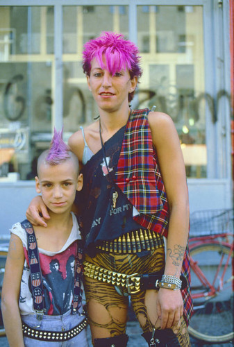 Punk mother and son