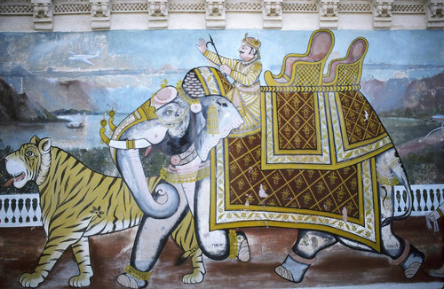 Mural painting of hunting expedition