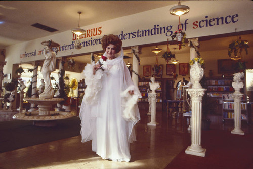 Ruth Norman dressed as Uriel