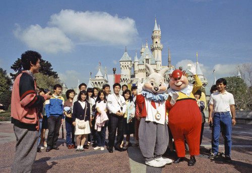 Japanese tourists at Disneyland