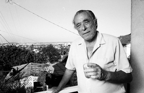 Charles Bukowski at home