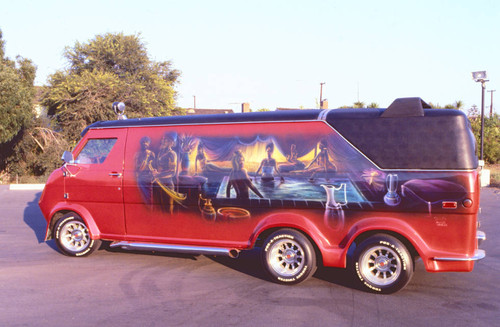 Customized painted van