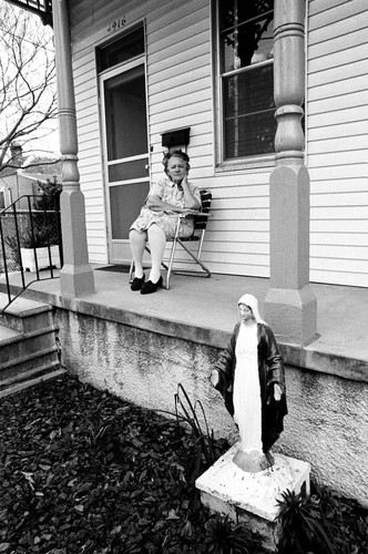 Lady on porch