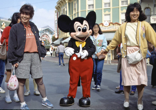 Japanese tourists at Disneyland