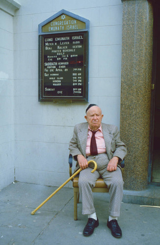 Senior at synagogue