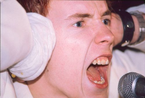 Johnny Rotten performing