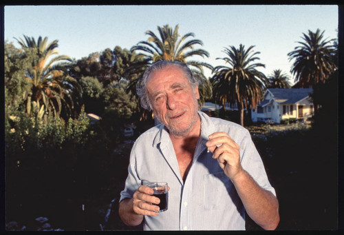 Charles Bukowski at his home