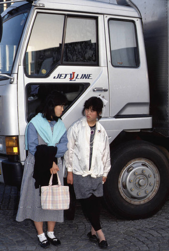 Teenagers with truck