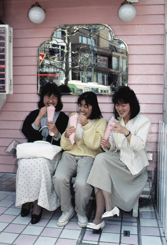 Teens with snacks