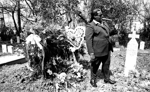 Cemetery man with cigar