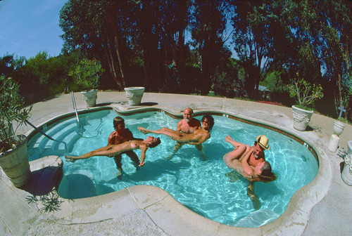 Ed Lange and nudists in hydropool