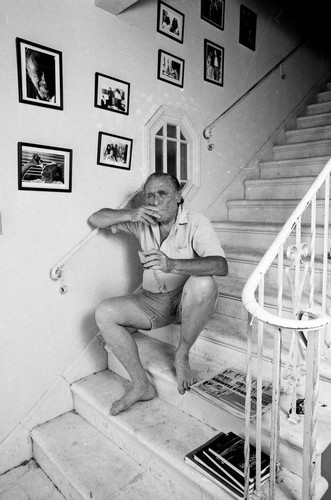 Charles Bukowski at home