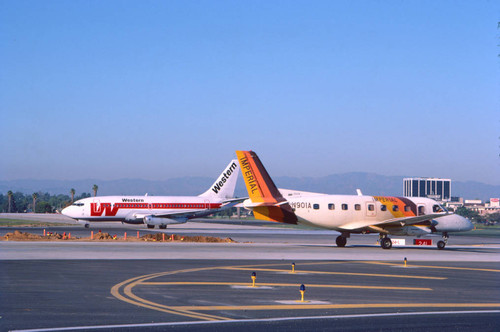 Planes on runway