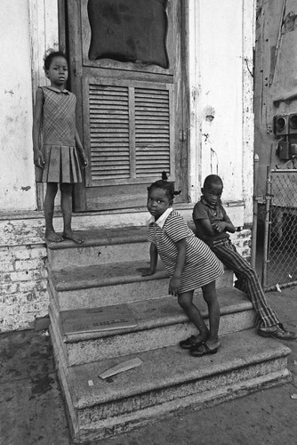 Kids on steps