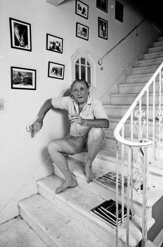 Charles Bukowski at home