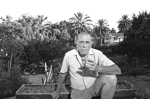 Charles Bukowski at home