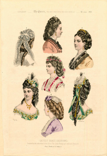 Head dresses, Summer 1872