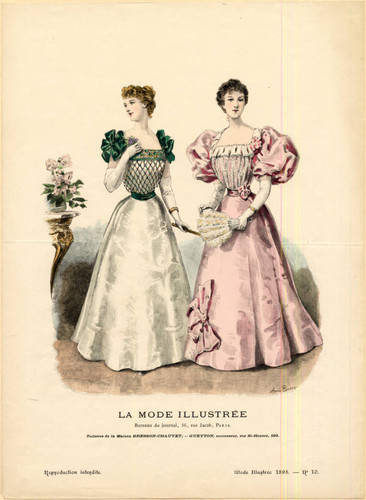 French ball gowns, 1895