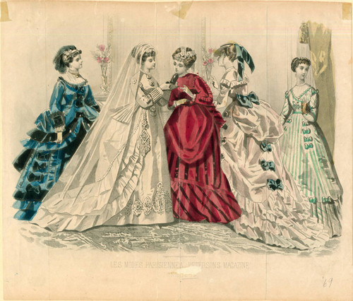 French bridal fashions, 1869