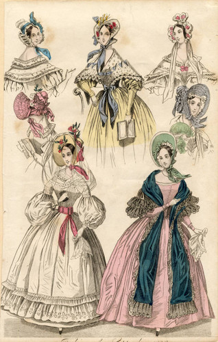 Fashions and bonnets, 1836