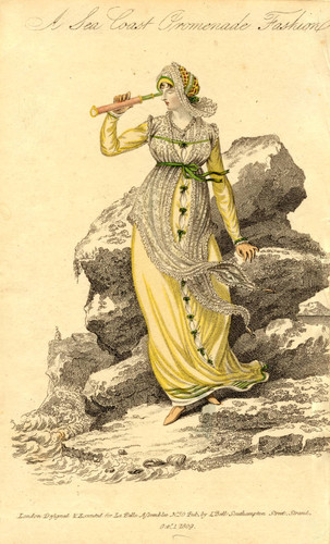 Seacoast promenade dress, Autumn 1809