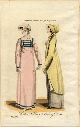 Walking and evening dresses, 1811