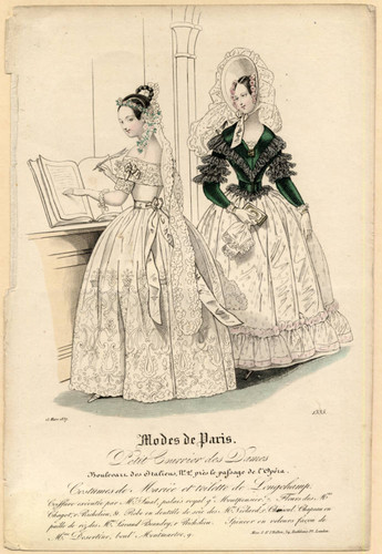 Bridal fashions, Spring 1837