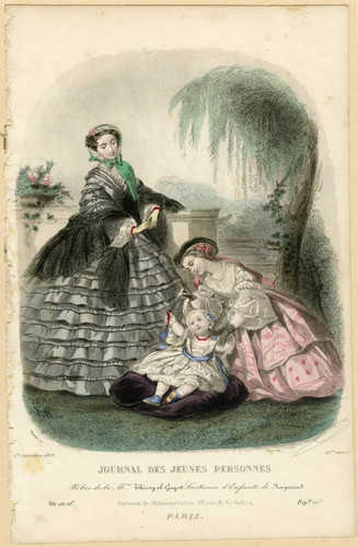 French womand and chldren, Autumn 1859