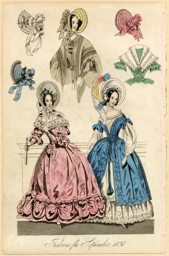 Fashions and bonnets, Autumn 1837