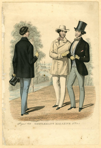 Three gentlemen at the seashore, Summer 1852