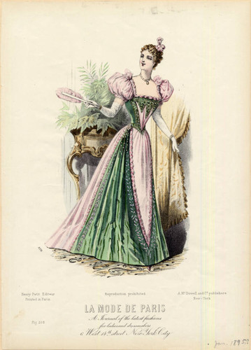 American ball gown, Winter 1895