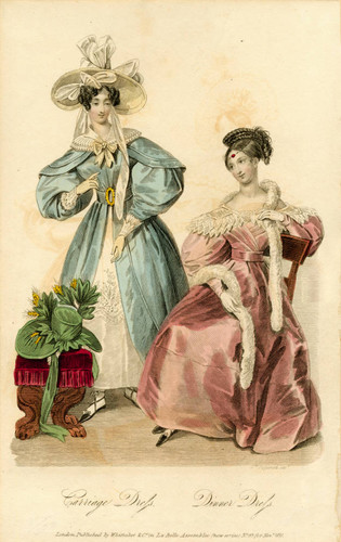 Carriage and dinner dresses, Winter 1831