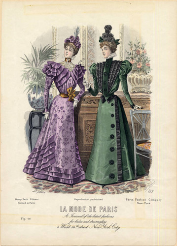 American fashions, circa 1890s