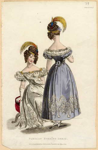 Evening gowns, Summer 1829