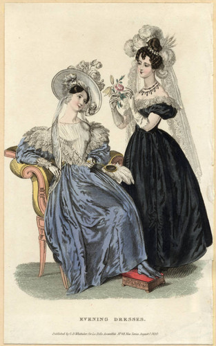 Evening dresses, Summer 1830