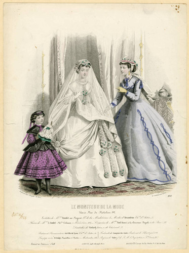 French wedding gown, Autumn 1866
