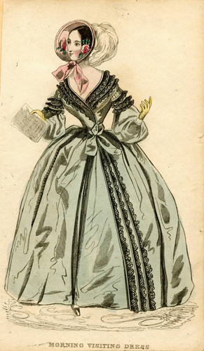 Morning visiting dress, 1835