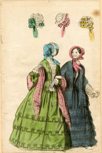 Fashions and bonnets, 1848