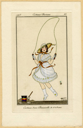 French girl with a jump rope, 1913