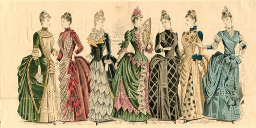 Fashions, circa 1870s