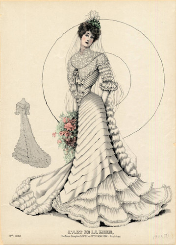 American wedding gown, 1902