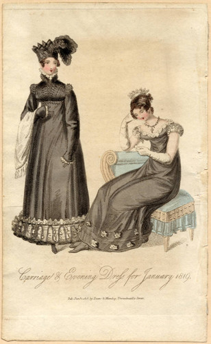 Carriage and evening dresses, Winter 1819