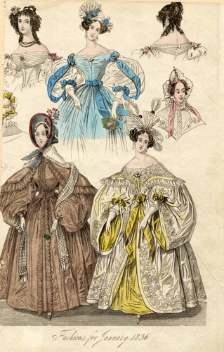 Winter fashions, 1836