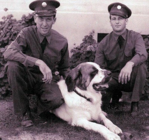 Actor Jimmy Stewart and friends