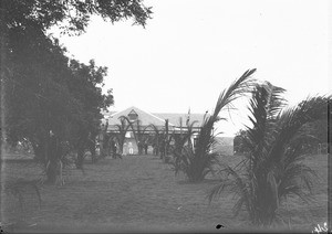 Swiss missionaries in front of the mission house, Ricatla, Mozambique, ca. 1896-1911