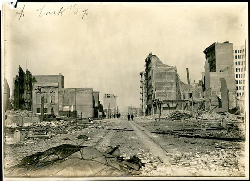 Ruins at Bush Street, San Francisco, Calif