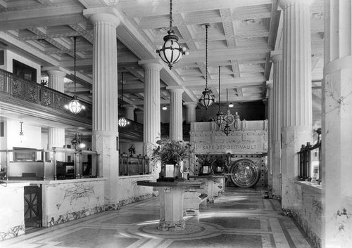 Interior of First National Bank